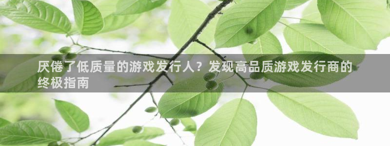 新城平台线路检测中心：厌倦了低质量的游戏发行人？发现高品质游戏发行商的
终极指南