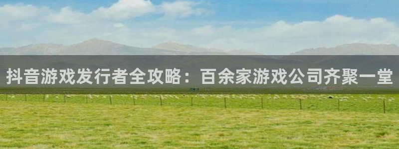 新城平台登录入口官网首页下载：抖音游戏发行者全攻略：百余家游戏公司齐聚一堂
